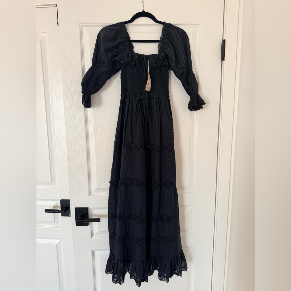 XS- Doen Navy Izabel Dress - Picture 3 of 8